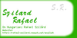 szilard rafael business card