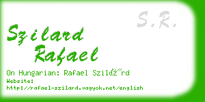 szilard rafael business card
